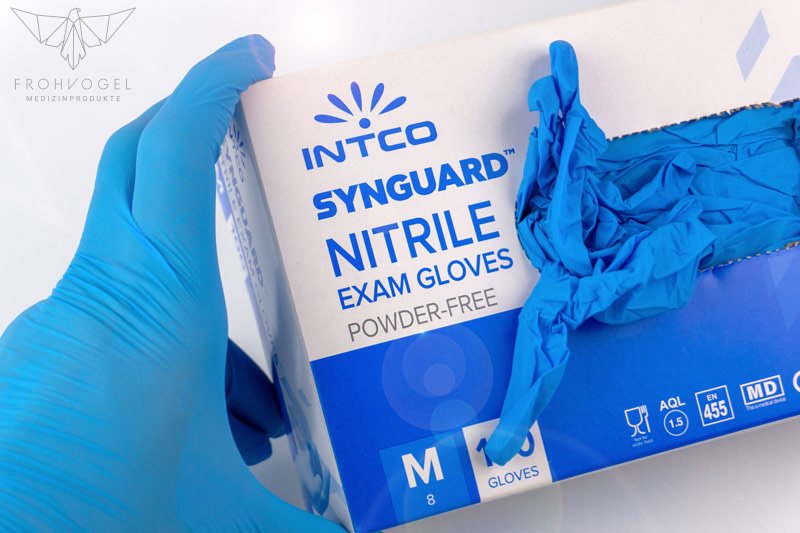INTCO SynGuard Nitril - Handschuhe - Verpackung - Karton 100 Stück INTCO SynGuard Nitril - Handschuhe - Verpackung - Karton 100 Stück