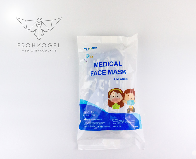 TUORen Medizinische Gesichtsmaske - OP-Maske für Kinder - Packung - Geschlossen TUORen Medizinische Gesichtsmaske - OP-Maske für Kinder - Packung - Geschlossen