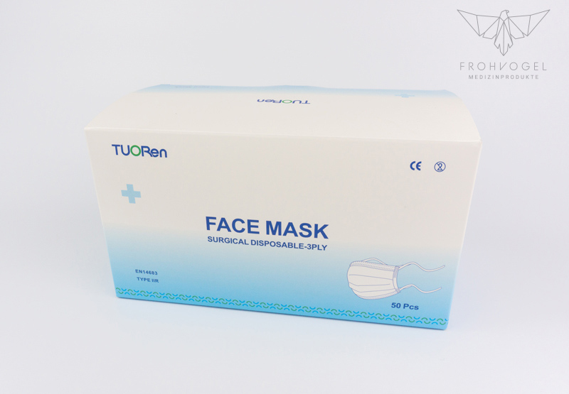 TUORen Medizinische Gesichtsmasken - OP-Maske zum Binden - Packung